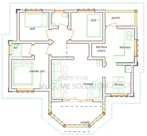 3 Bedrooms, Lounge, Dining Room, Kitchen, Bathrooms, Porch, Shade