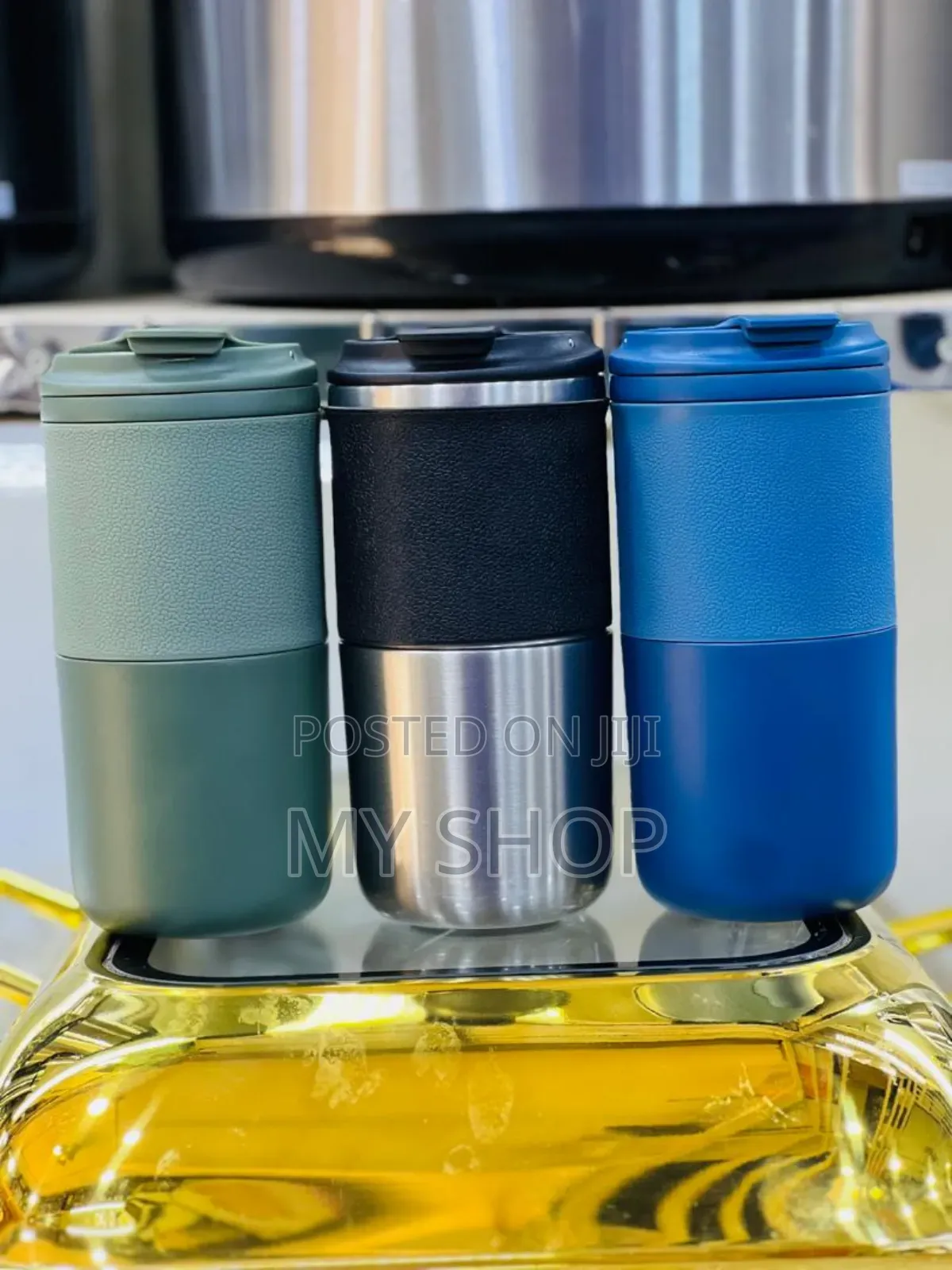 Travel Vacuum Cup (Green,Black,Blue)