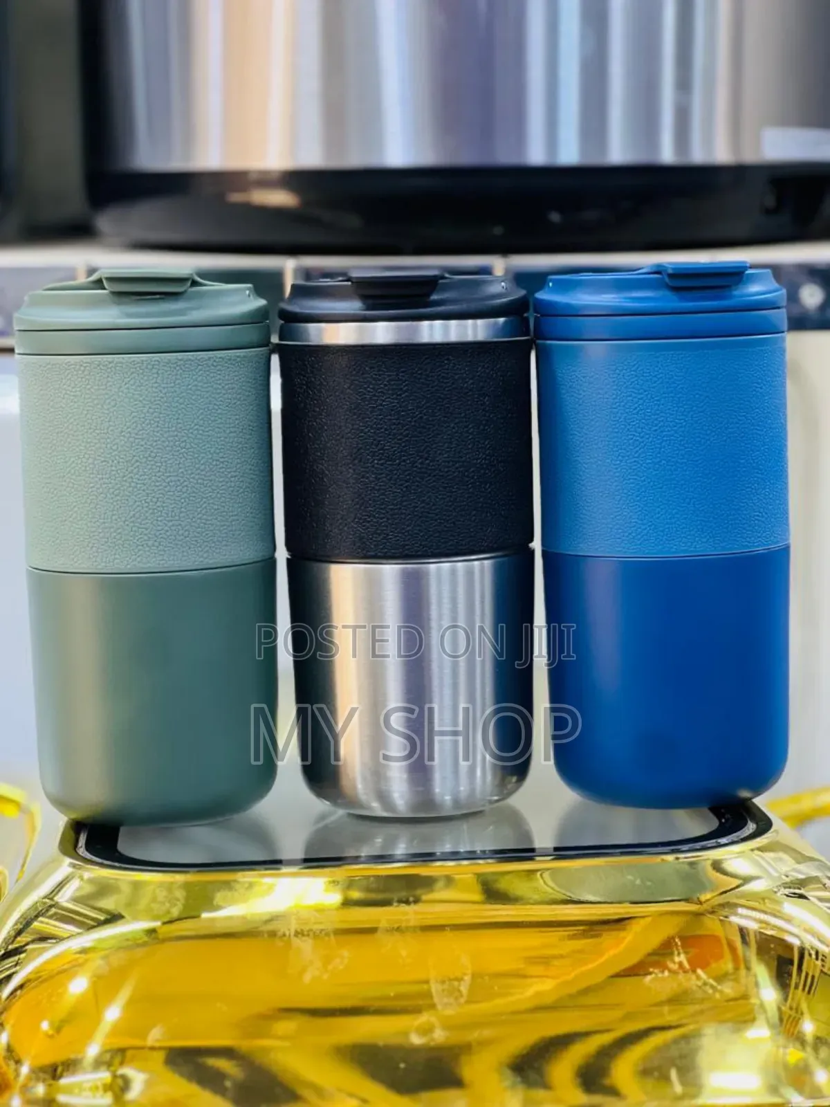 Travel Vacuum Cup (Green,Black,Blue)