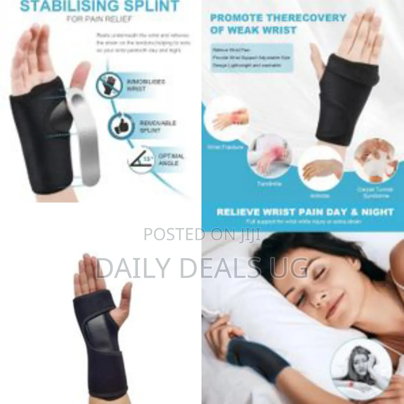 Wrist Support Splint Brace, Adjustable Wrist Strap Carpal Tunnel