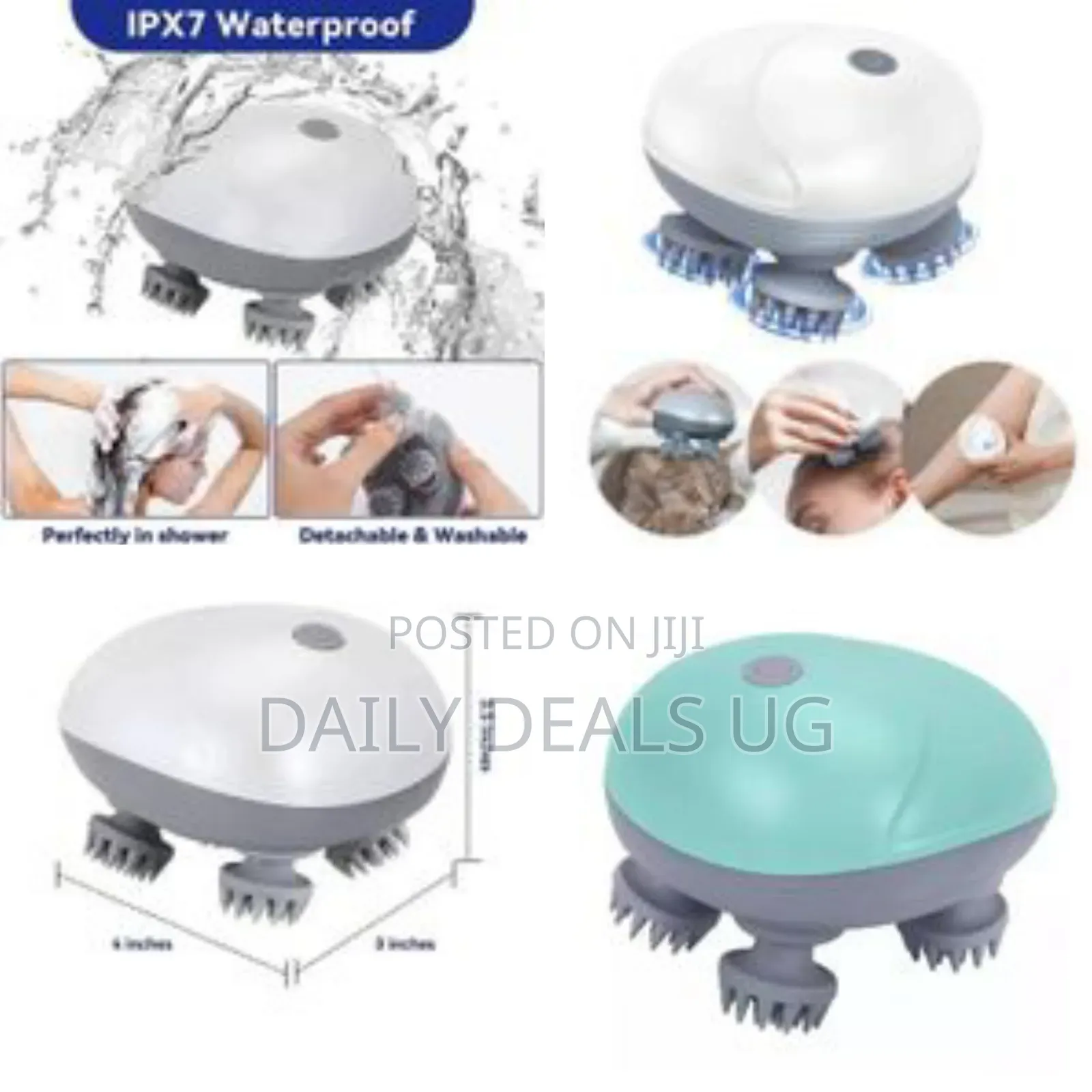 Electric Head Massager Wireless Scalp Massager Waterproof Body Massage