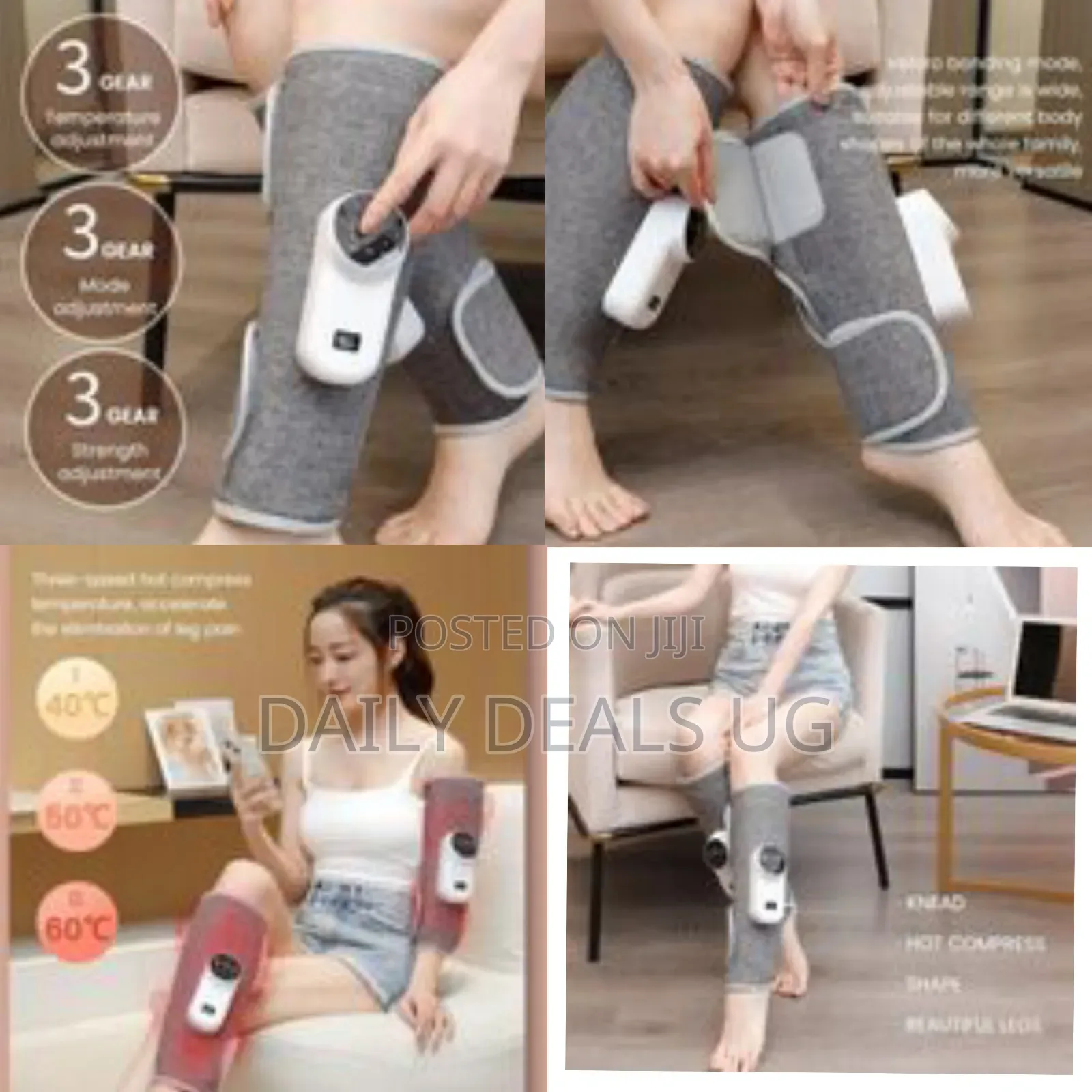 Electric Leg Massager 3 Modes Wireless Air Compression Rechargeable