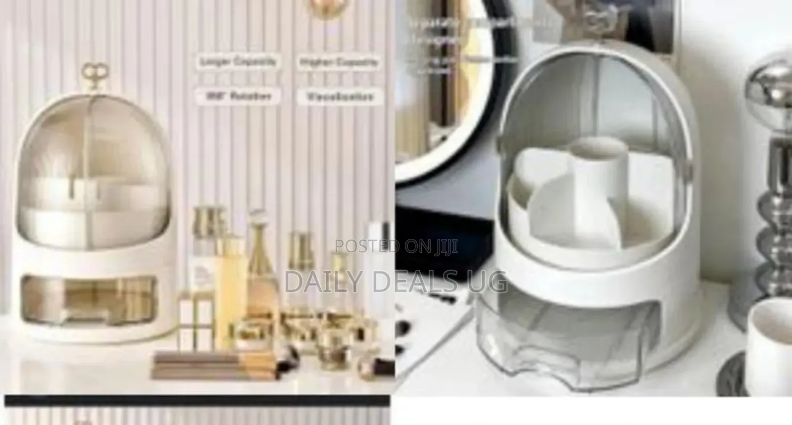 Makeup Organizer,360 Degree Rotating Cosmetics Display Case