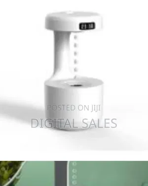 Anti-Gravity Humidifier With Clock Water Drop Backflow Aroma Diffuser,