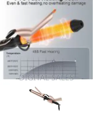 Winning Star Clipped Curling Iron, Extra Long Barrel(7.3in)