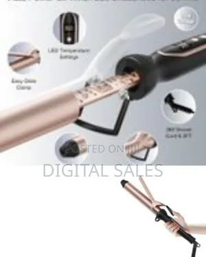 Winning Star Clipped Curling Iron, Extra Long Barrel(7.3in)