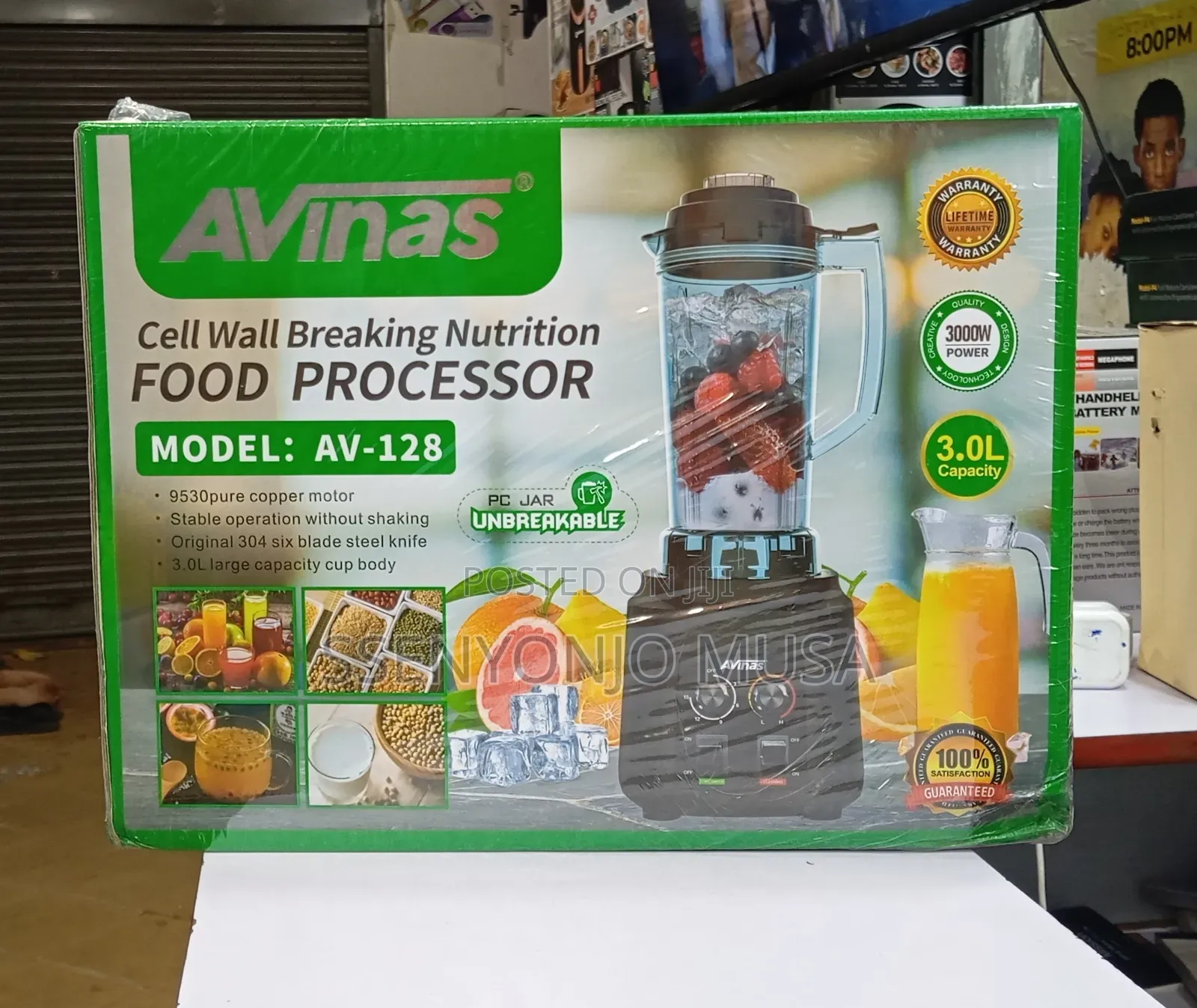 Avinas 9530 Cell Wall Breaking Nutrition Food Processor – 3000w, 3.0l