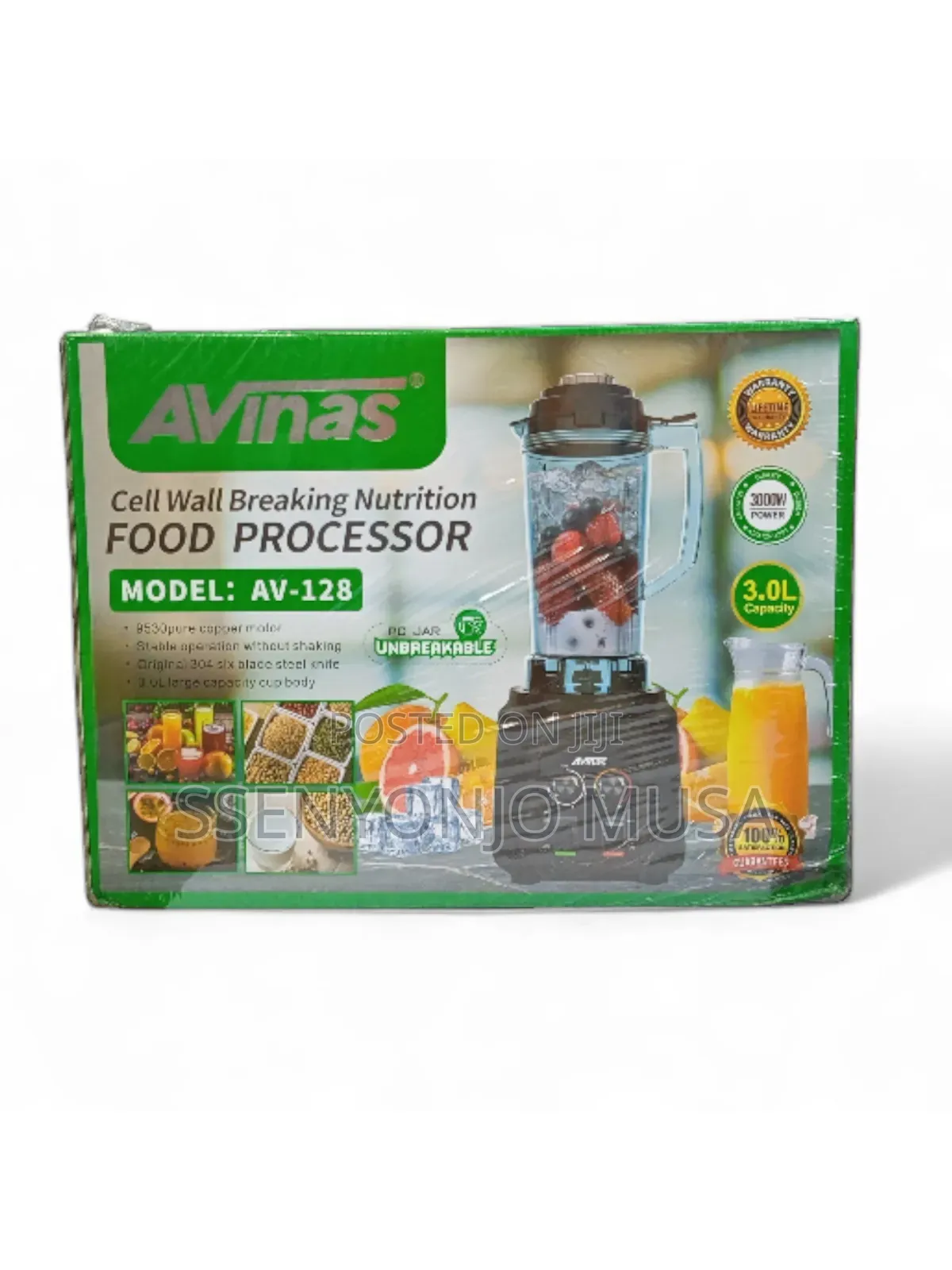 Avinas 9530 Cell Wall Breaking Nutrition Food Processor – 3000w, 3.0l