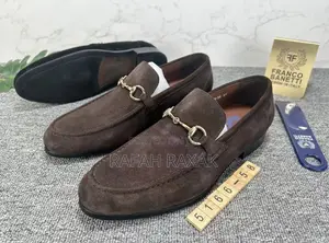 Original Coffee Brown Franco Banetti Formal Suede Loafers