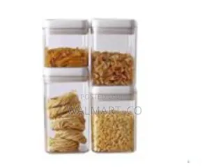 Easy Lock Square Airtight Kitchen Storage Container 4 Pieces