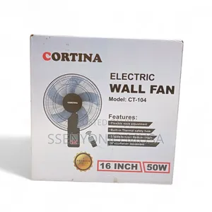 Cortina Electric Wall Fan – 16-Inch, 50w, 3-Speed, 90° Oscillation