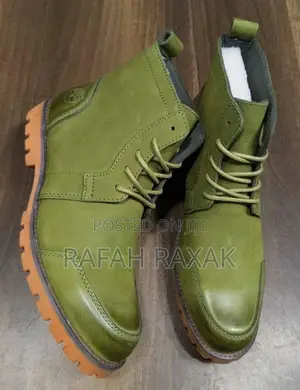 Men’S Green Timberland Smart Casual Leather Boots