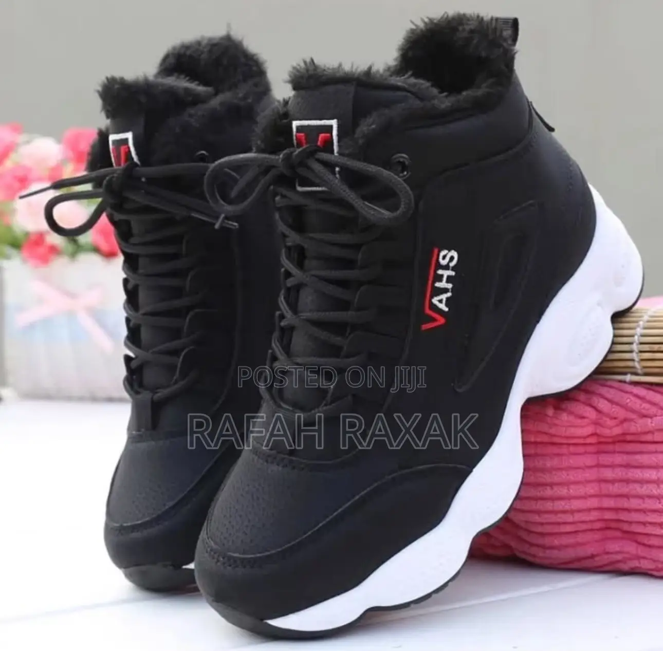 New Black/White Vahs Warm Winter Shoes