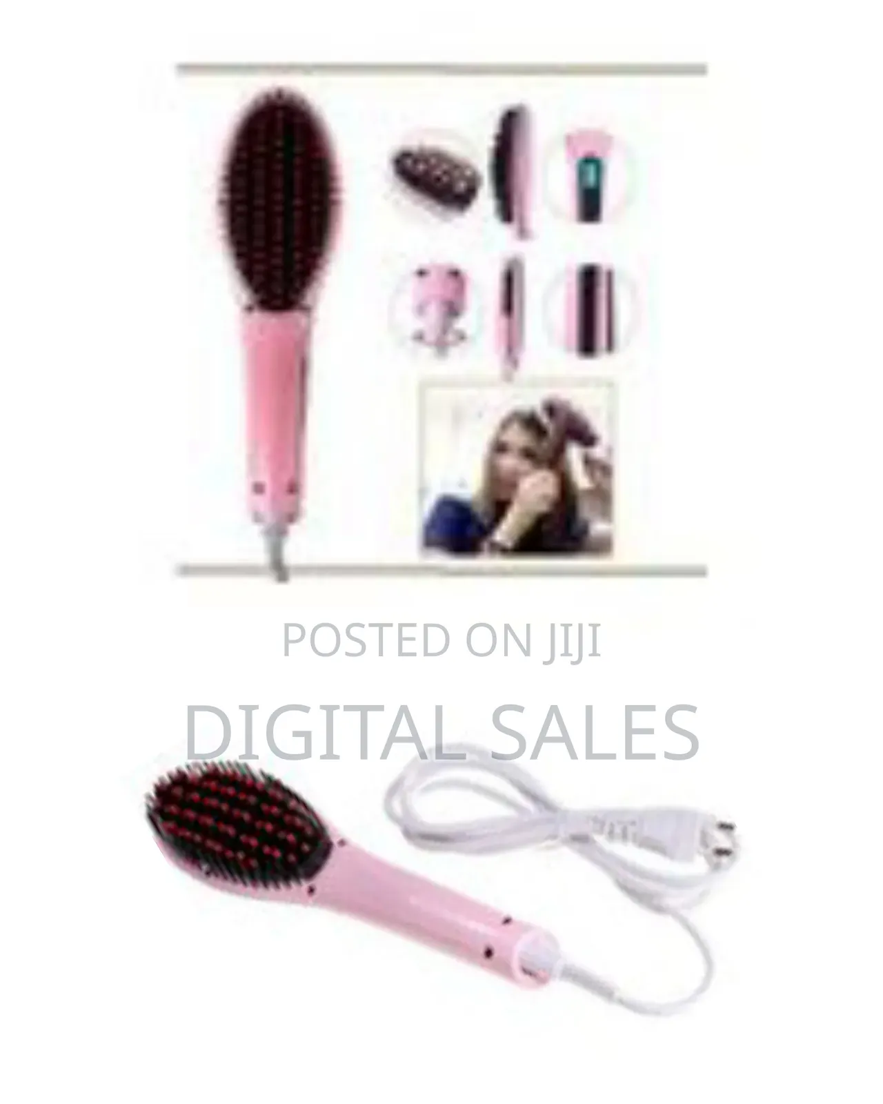 Electric Fast Hair Straightener Brush Comb Iron