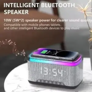Multifunction Bluetooth Speaker Alarm Clock Wireless Charger