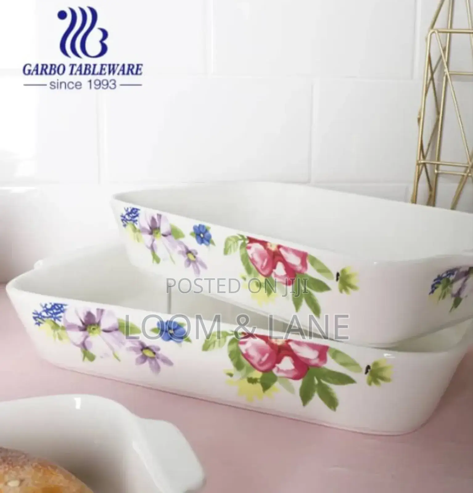 3pcs Ceramic Bakeware and Dinner Set Dishes