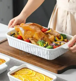 3pcs Ceramic Rectangular Baking Dish Casserole Dishes