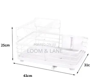 Large Dish Drying Rack Drainer Kitchen Sink Plate Draining Tray