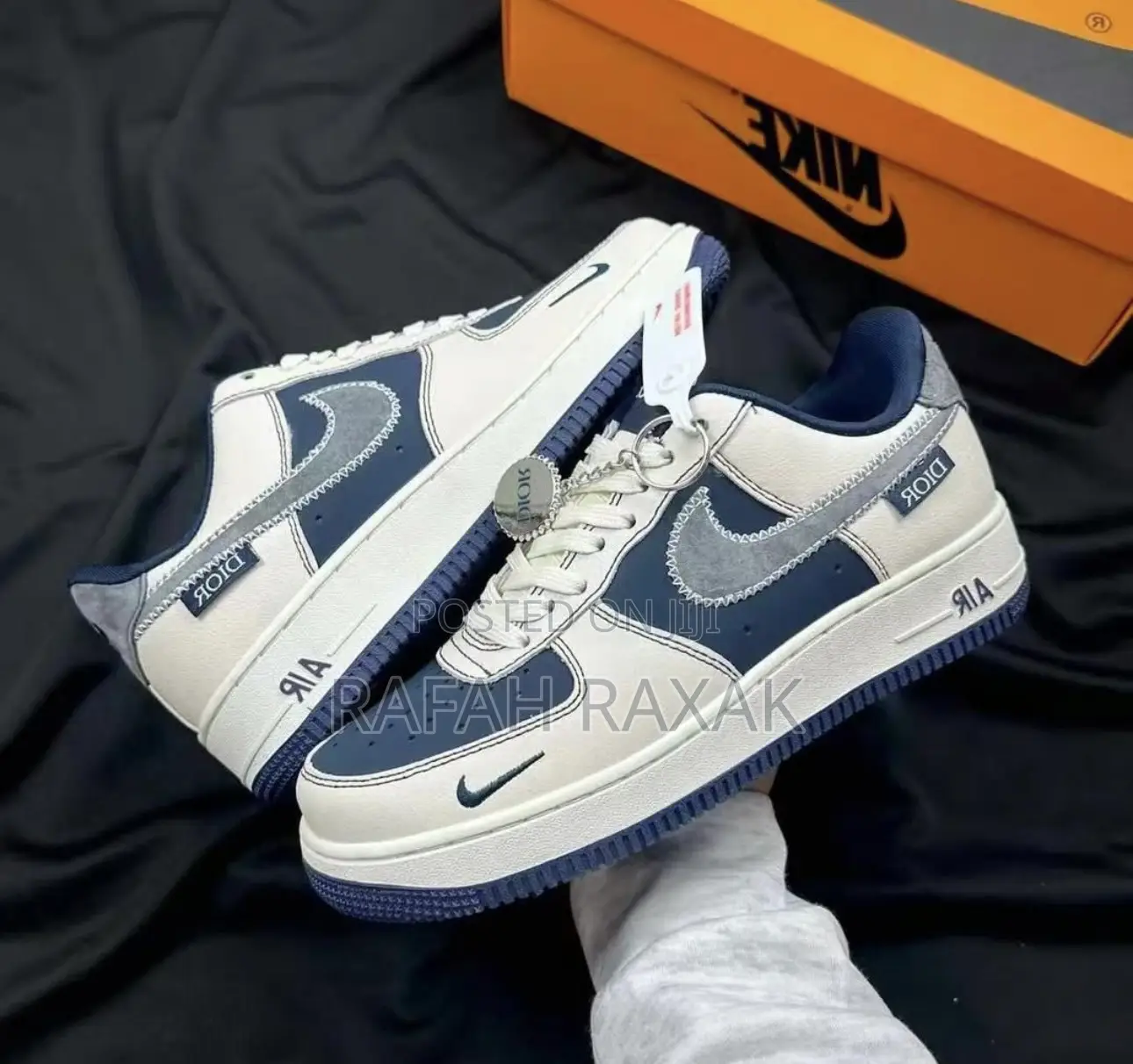 Nike Air Force 1 X Dior Midnight Blue/White Sneakers