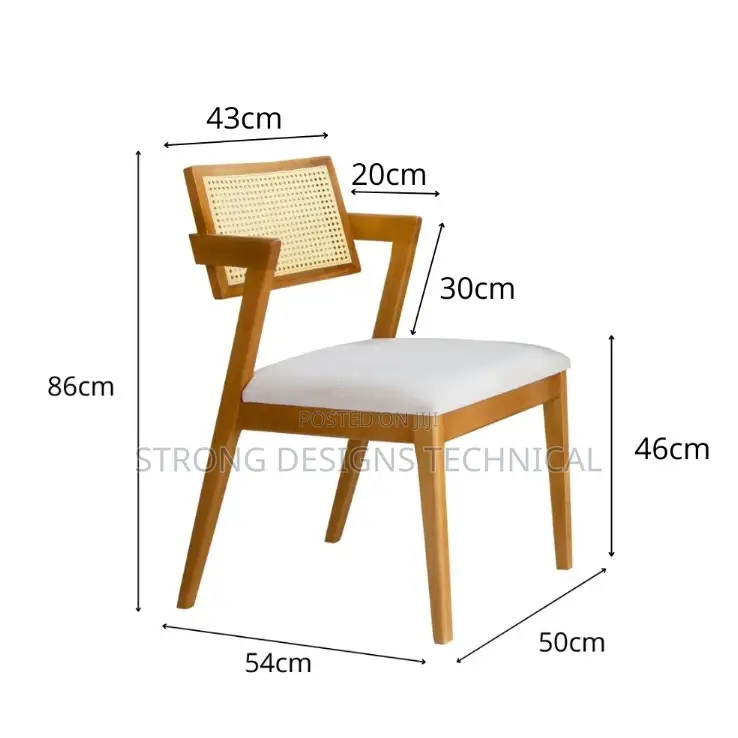 A Pair Of 2 Rattan Dining Chair
