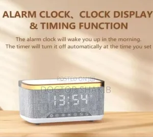 Brand New Multifunction Bluetooth Speaker Alarm Clock Wireless Charger