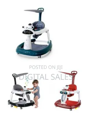 4 in 1 Baby Walker for Boys Girls, Activity Walkers With Mute Wheels