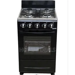 Spark 50x50cm Full Gas Standing Cooker With Gas Oven - Black