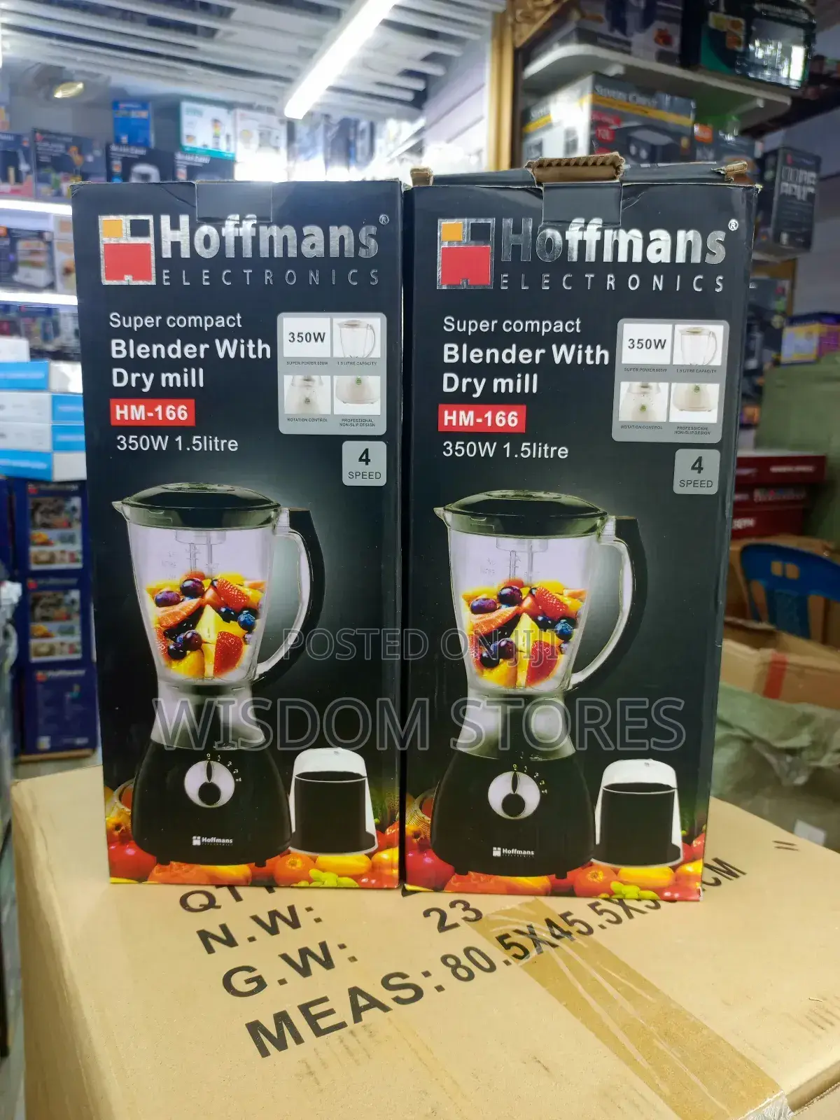 Hoffmans Hm-166 Super Compact Blender With Dry Mill.