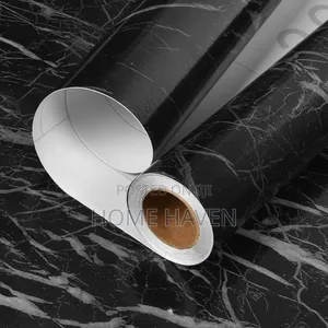 Self Adhesive Black Marble Water Proof Paper