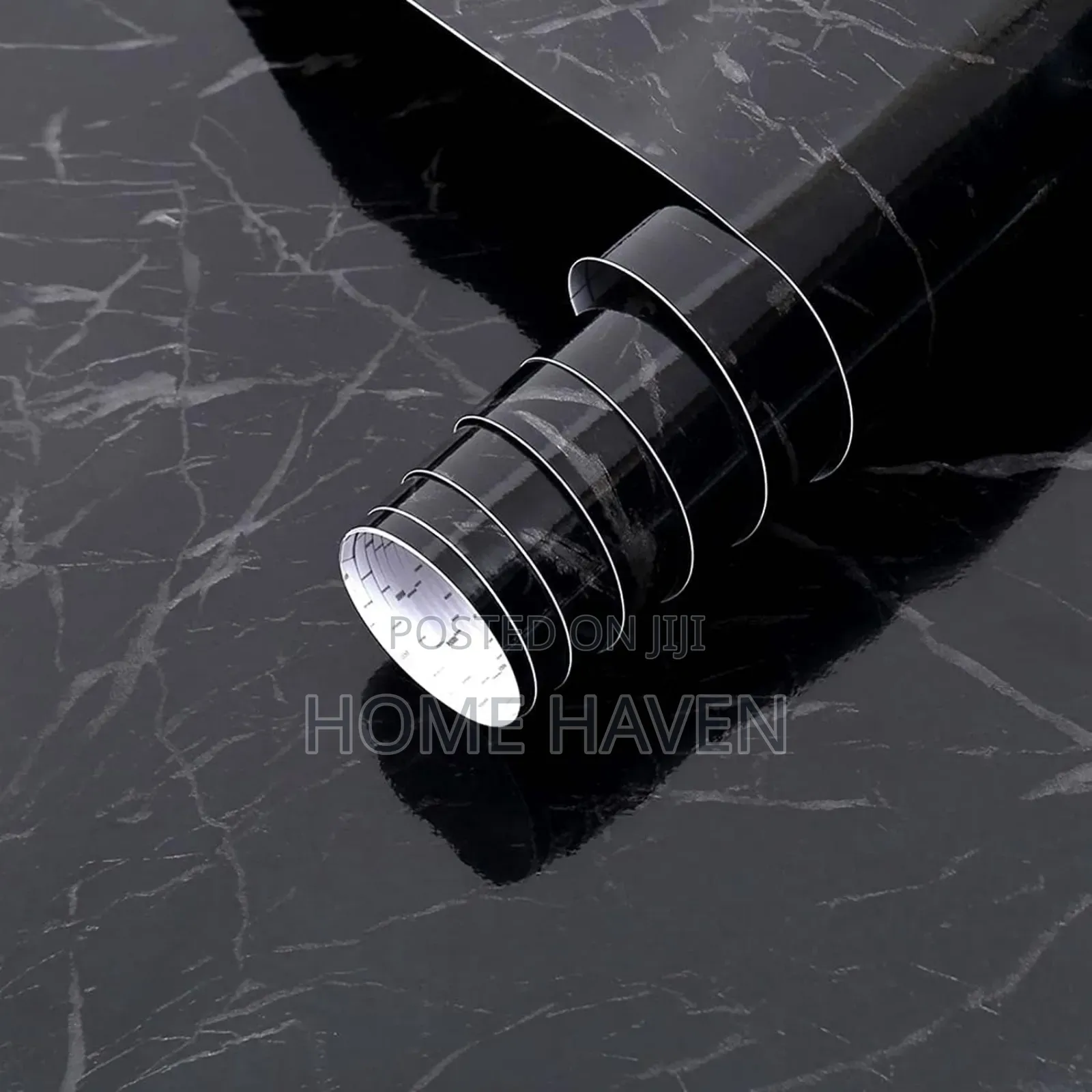 Self Adhesive Black Marble Water Proof Paper
