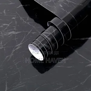 Self Adhesive Black Marble Water Proof Paper