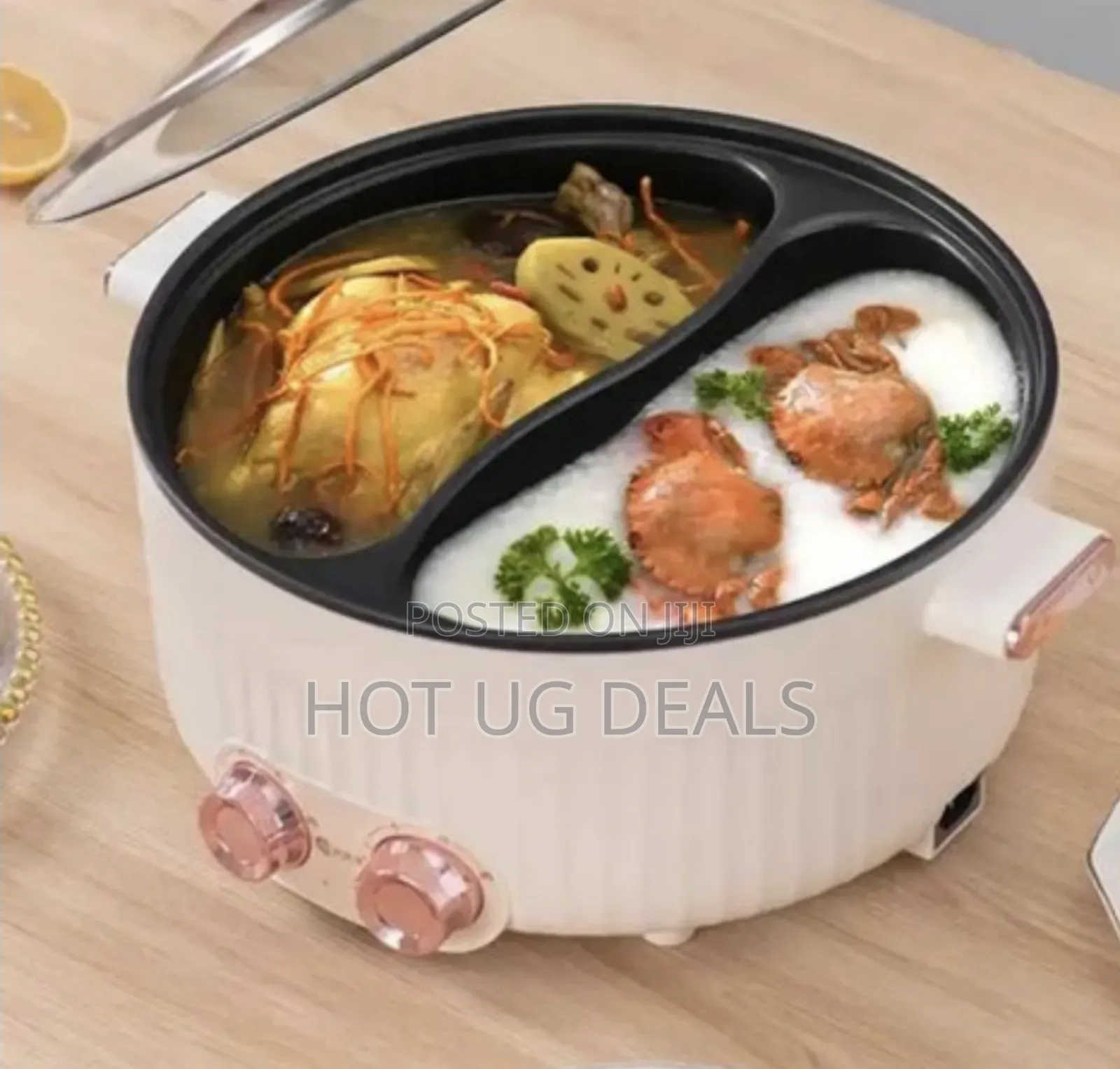 Multi-functional Rice Cooker Hot Pot With Two Compartment And Chafing