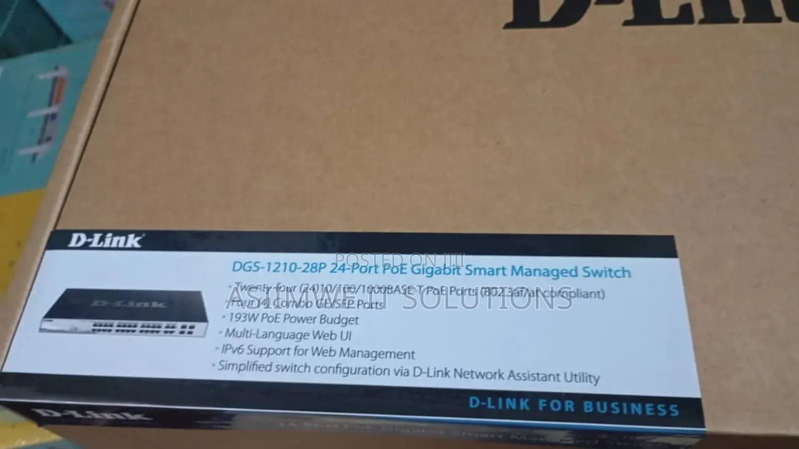 D-Link Des-1210-28p 28-Port Fast Ethernet Smart Managed Poe Switch.