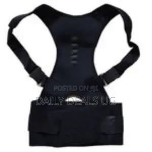 Medium Real Doctors Posture Shoulder Back Support Brace- Medium, Black