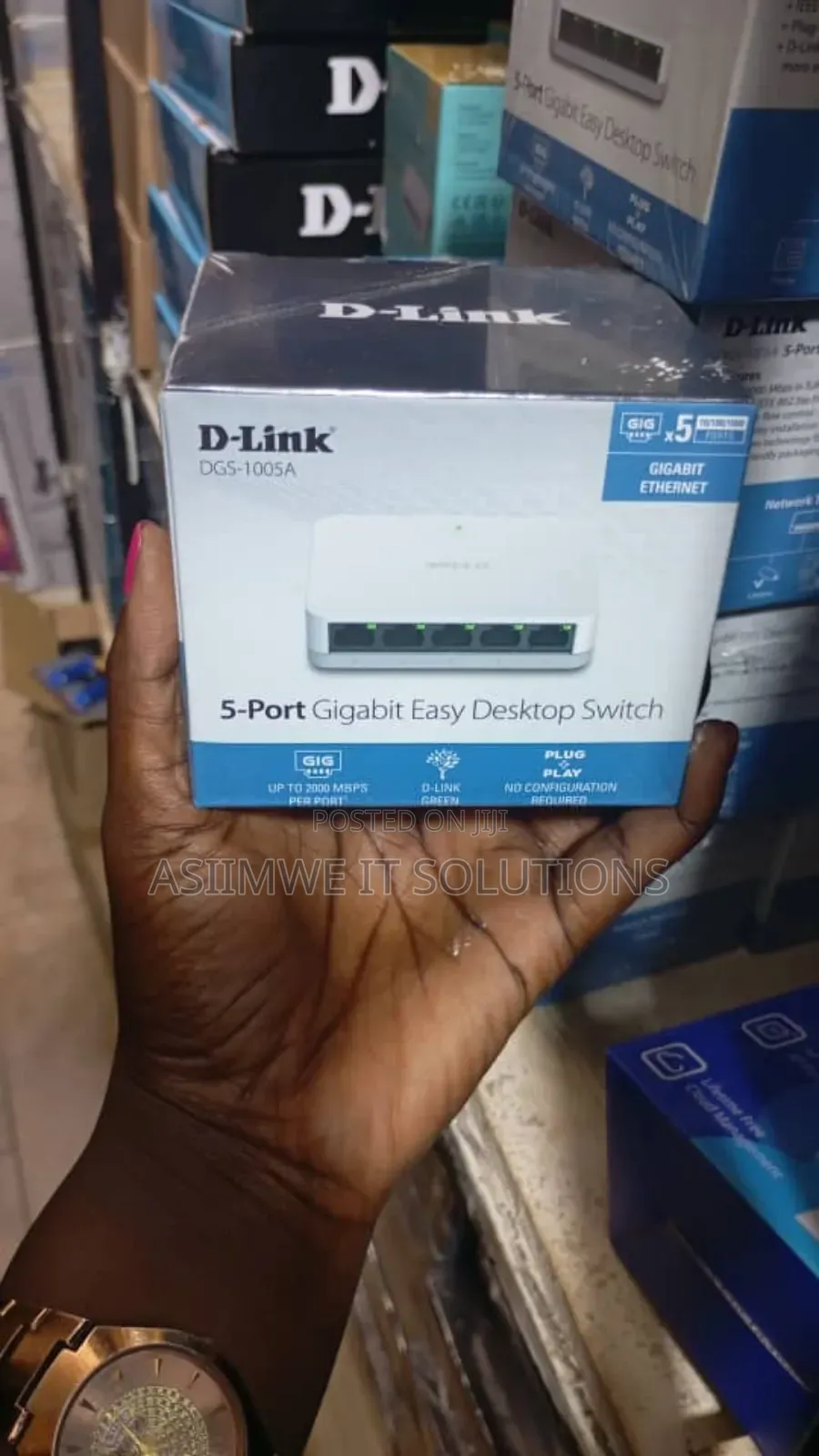 D-Link DGS-1005a 5-Port Gigabit Easy Desktop Switch.