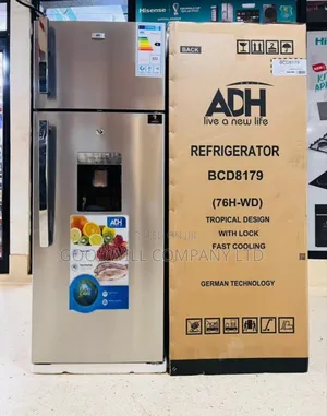276 Liters Adh Fridge Double Door Top Freezer And Dispenser