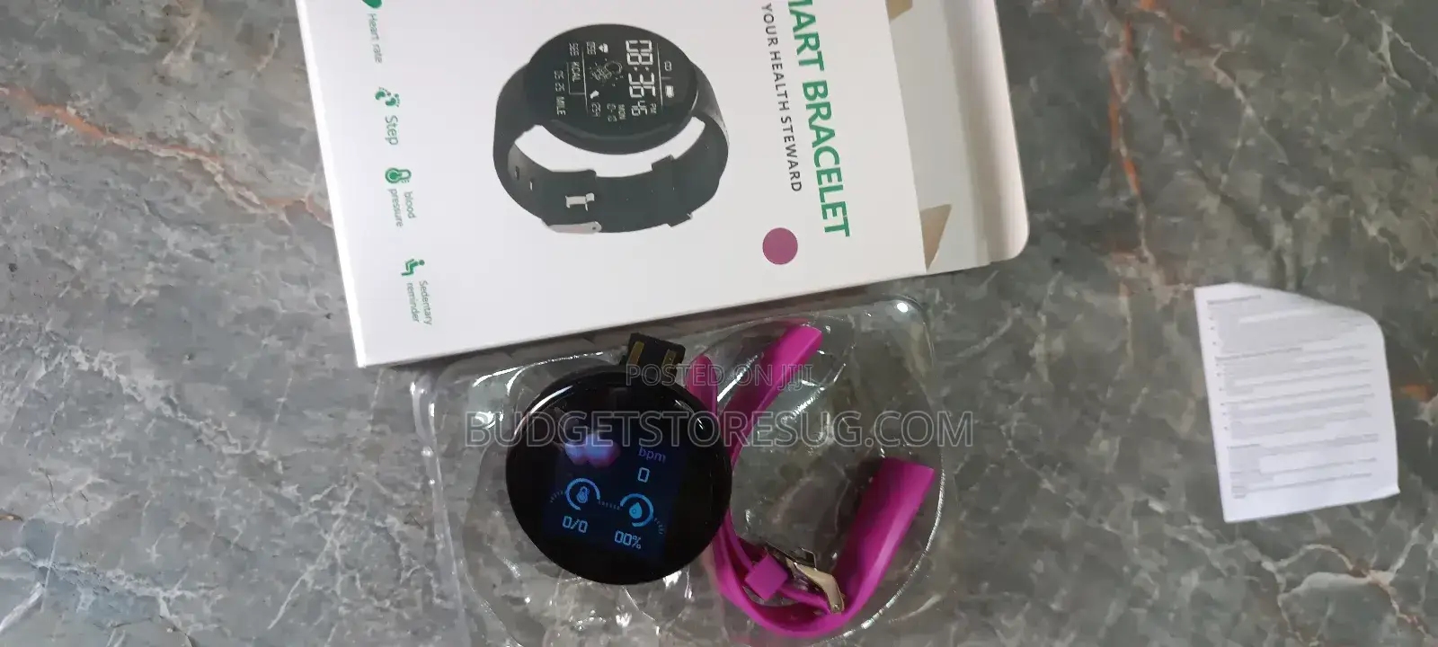 Pink Waterproof Smartwatch
