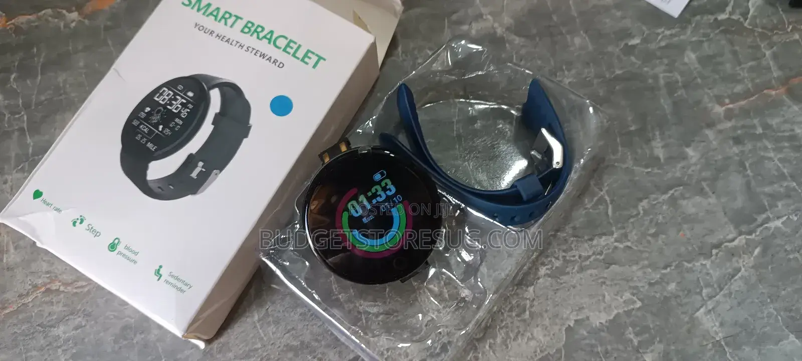 Blue Waterproof Smartwatch