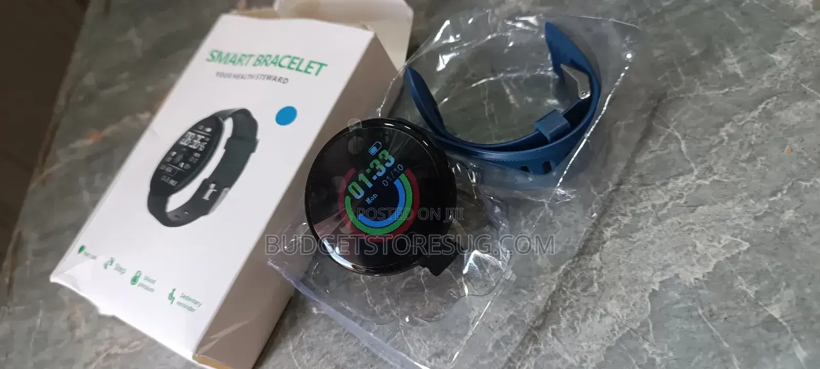 Blue Waterproof Smartwatch