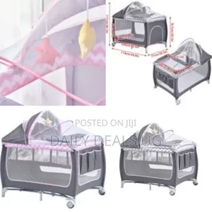 Travel Bed for Baby, Portable Baby Playpen With Entryway