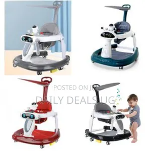4 in 1 Baby Walker for Boys Girls, Activity Walkers With Mute Wheels