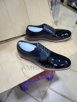 Classic Men's Half Shinny Wooden,Leather Sole Oxfords In Stock