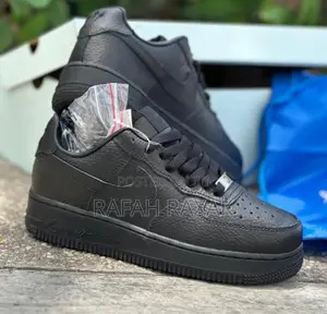 Men’S Triple Black Nike Air Force “Nocta” Love You For Ever Sneakers