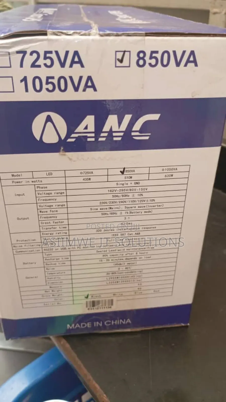 Anc Smart Ups (Uninterruptible Power Supply).
