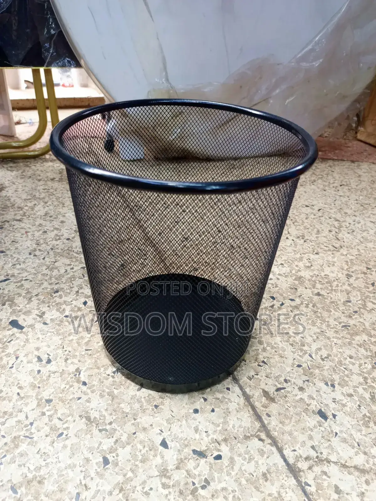 Office Dustbin With Metal Mesh- Small