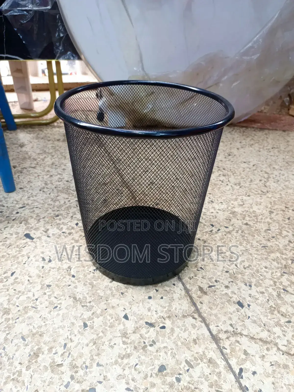 Office Dustbin With Metal Mesh- Small