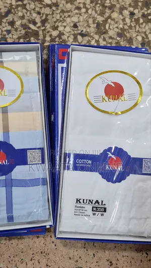 12 Pc Pack "Kunal" Brand Cotton Handkerchiefs Hanky (White or Colors)