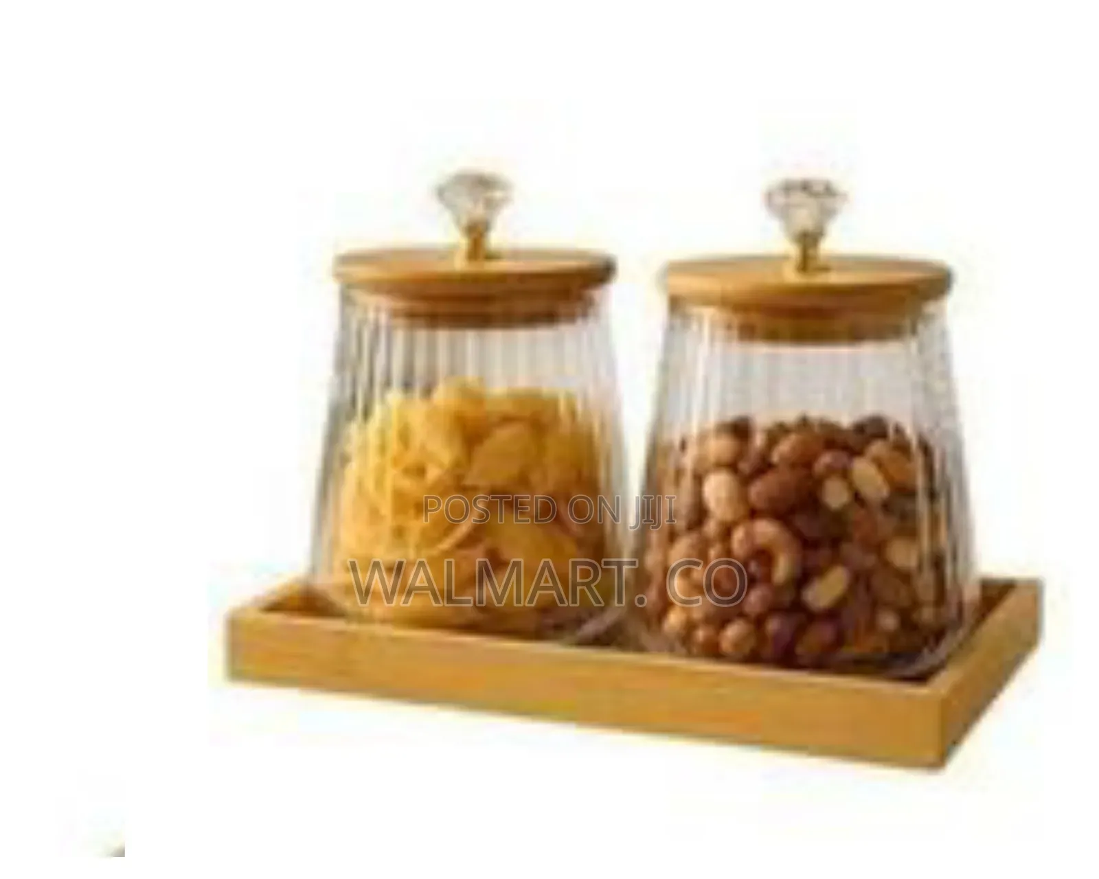 2 Piece Round Airtight Glass Storage Jar Canister With Lid