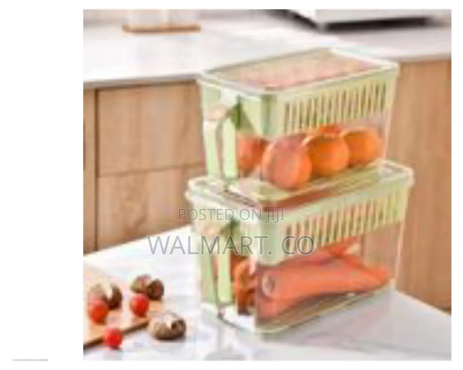 2 Pieces of Storage Plastic Kitchen Fruit Storage Box