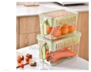 2 Pieces of Storage Plastic Kitchen Fruit Storage Box